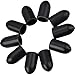 Shappy 100 Pack Liquor Bottle Pour Dispenser Spout Dust Covers Pourer Cap Rubber, Sauce Bottle Caps, Black