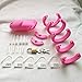 New Men's Silicone Equipment Control cage with 5 Rings (Pink,Long)