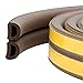 Loobani Self Adhesive EPDM Doors and Windows Draught Excluder Foam Seal Strip Soundproofing Collision Avoidance Rubber Weatherstrip 3/8-Inch x 1/4-Inch x 2.5-Meters, 2 Seals(Coffee)