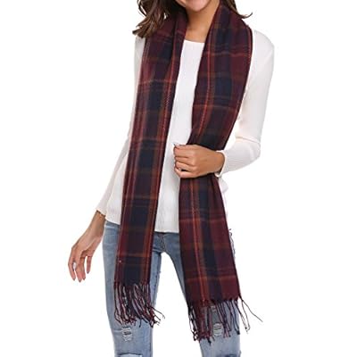 Women's Long Shawl Big Grid Winter Warm Lattice Large Scarf