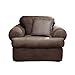 SureFit Stretch Leather 2-Piece - Chair Slipcover - Brown (SF37328)