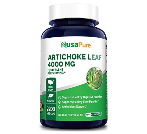 Artichoke Extract 4000mg 200 Veggie caps (Non-GMO, Extract 4:1 & Gluten Free) Cynara Scolymus Leaf - Healthy Weight Management, Digestive Health & Antioxidant Protection