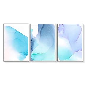 Floating Framed for Living Room Bedroom Abstract for x3 Panels