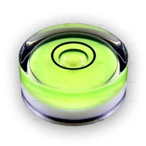 Driak 4PC 15mm Green Multipurpose Mini Circular Bullseye Bubble Spirit Level Horizon Level
