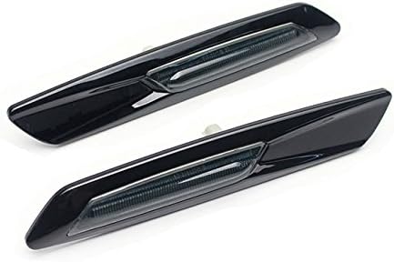 Black LED Side Marker Lights Turn Signals Compatible For BMW M E82 E88 E60 E61 E90 E91 E92 E93