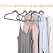 Pretigo Premium Velvet Non-Slip Hangers - 50 Pack, Black & Gray, Durable Space Saving Suit Hangers