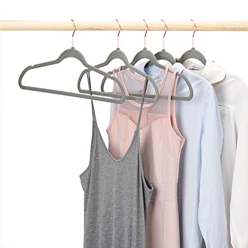 image for HOUSE DAY Velvet Hangers Non-Slip Velvet Hangers -50 Pack- Heavy Duty 