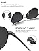 LUENX Men Women Sunglasses Polarized Grey Lens Gun Metal Frame