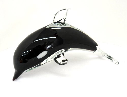 Global Village Art Glass Orca Killer Whale Figurine