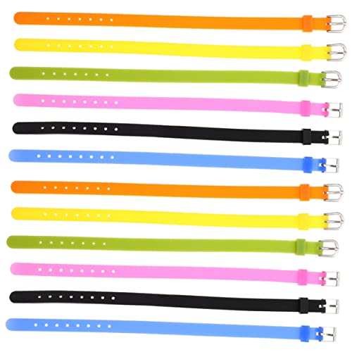 Toyvian Comfortable Silicone Wristbands Stretchable Decorative Silicone Bracelets for Watch Straps Includes