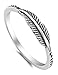 LOLIAS Fashion Feather Ring for Women Leaf Jewelry Ring Size 4-11