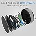 Jonter Fashion Bookshelf Bluetooth Speaker, Desktop Round Speaker with Fabric&Metal Surface, 10W Subwoofer, Built-in Mic Handsfree Phone Calling, TF Card Slot & AUX Cable(Gray)