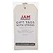 JAM PAPER Gift Tags with String - Medium - 4 3/4 x 2 3/8 - White - 10/Pack