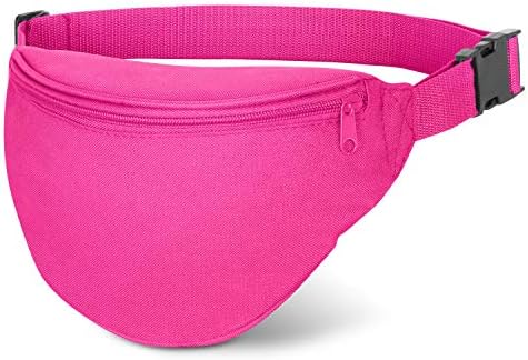 Waist Bag, Adjustable Waist 2 Zipper Men Women Travel Running Fanny Pack Bag