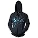 JINX World of Warcraft +20 Frost Resistance Men's Gamer Zip-Up Hoodie, Navy, Large