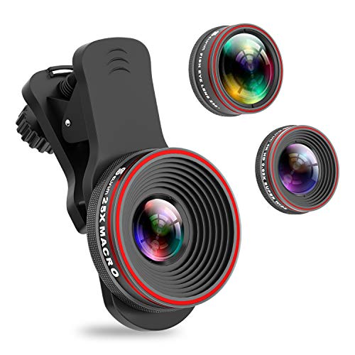 selvim Kit Objectif Smartphone 3 en 1… (3 en 1, Rouge 4)