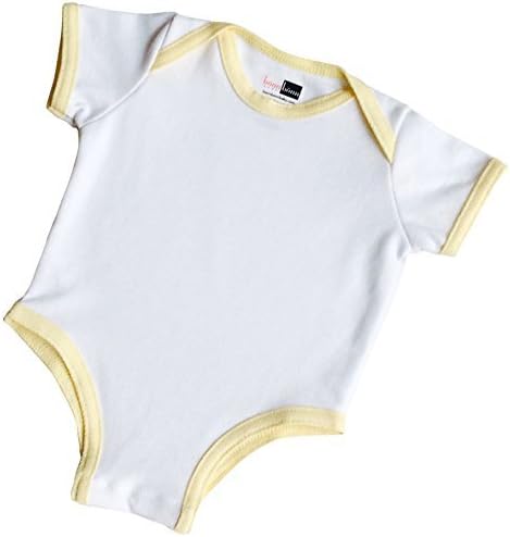 BonnBonn Baby Antimicrobial Wicking Bodysuit, Yellow/White, 12 Months by BonnBonn Baby