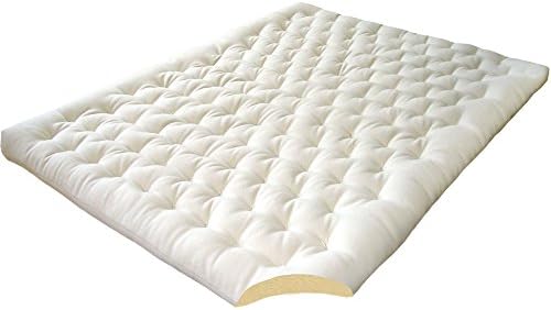 The Futon Shop 2-Inch Pure Wool Mattress Topper, Twin X-Long, Natural