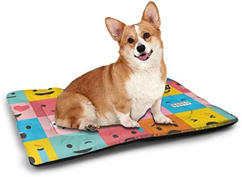 ペットベッド ペットマット 超可愛い 消臭 絵文字 睡眠マット 顔文字 ペットカーペット ペットシーツ 速乾 ペットクッション 中型 犬 猫 ベッド 防水 速乾 消臭 滑り止め ふわふわ 暖かい ペットハウス 清掃しやすい 睡眠マット 通年使える B0843wd5j4 新作製品 世界