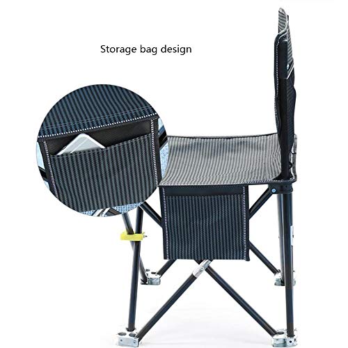 LIFUREN Außenhocker Angelstuhl Falten Tragbar Gepolsterter Hocker Multifunktion Licht Angelsitz (Farbe : Blau) – Bild 6