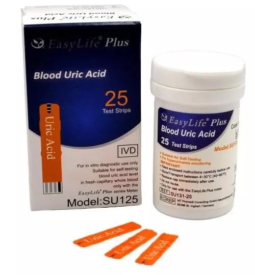 EasyLife Plus Uric Acid Test-Strips 25-Strip Pack