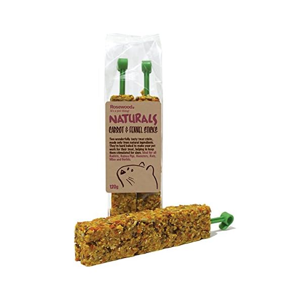 Rosewood-Naturals-Carrot-and-Fennel-Sticks-Treat-120-g Rosewood Naturals Carrot & Fennel Sticks, Rabbit Treats & Small Animal Treats, 140g
