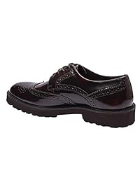 Allonsi Louis Chic Platform Wingtip Fashion Breathable Men Oxfords Shoes, Genuine Leather Casual Spring Luxury Lace-Up Shoes with Low Heels and EVA Sole