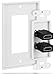 Fosmon Dual Port Gold Plated HDMI with 4K Wall Plate Face Cover for HDTV, Home Theater, DVD, Cable Satellite, PS3/PS4, Nintendo Switch