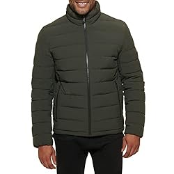DKNY Men's Jon Quilted Stand Collar Puffer