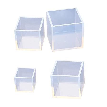 Muffe Del Cubo Di Resina Alte Stampi In Silicone Trasparente