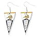 Sports Team Minnesota Vikings Pennant Dangle Charm Earring Set