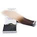 Rinboool Tape in Hair Extensions, Real Natural Remy Human Hair, Seamless Straight Pu Skin Weft, 14 Inch 40 Gram 20 Pieces, Ombre Medium Brown to 613 Blonde