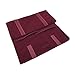 UnionPlus Velvet Travel Jewelry Roll Bag Organizer for Necklace, Elastic Band and Anti-winding, Burgundy