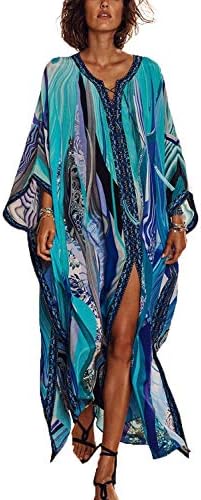YouKD Summer Floral Long Kaftan Bohemian Loungewear Cover Up Dress Maxi  Robe for Women price in UAE | Amazon UAE | kanbkam