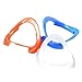 AZDENT Dental Cheek Retractor Mouth Opener for Teeth Whitening Clear Blue C-shape (Large, Small, Medium Pack of 3)