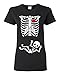 Ladies Baby Boy Skeleton Pregnant (not maternity) DT Black T-Shirt