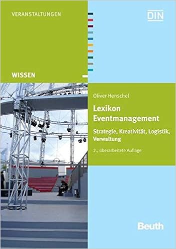 Lexikon Eventmanagement Strategie Kreativitat Logistik Verwaltung Din E V Henschel Oliver Amazon De Bucher