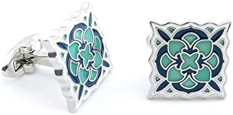 1 Pair Cufflinks Cuff Links G0746 Enamel Retro Flower Fashion Jewelry Gift Wedding Party Shirt Mens Button Classic