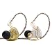 KZ ZS10 Pro, Linsoul 4BA+1DD 5 Driver in-Ear HiFi Metal Earphones with Stainless Steel Faceplate, 2 Pin Detachable Cable (Without Mic, Glare Yellow)