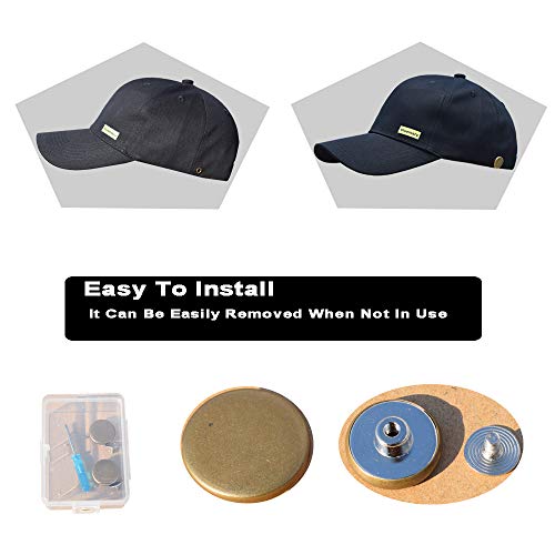 Bluemary Cotton Baseball Cap-Contain with Detachable Buckle Baseball Cap,Classic Adjustable Sun Hats for Men Women (Black)