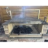 Generic Santa Maria Grill Built in BBQ Cooking Grill -Argentine Barbecue V grate adjustable height- 36 inch by 24 inch, 44x22