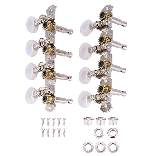 Alomejor Mandolin Tuning Pegs Mandolin Guitar Machine Heads 4L 4R Tuning Pegs For 0.8mm Peg Holes