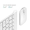Small Wireless Keyboard and Mouse, seenda Ultra Compact Rechargeable USB Keyboard and Mouse Combo with Portable Size Low…