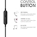 GEVO Noise Isolating in-Ear Headphones with Mic, Stereo Bass Earbuds, Sports Headphones with Ear Fins, Secure Fit for Exercises Like Running, Jogging, Gym in Ear Earbuds(Gray-Black)