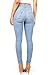 Vibrant Women's Juniors Faded Ripped Knee High Waist Skinny Jeans