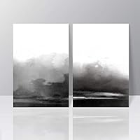 2 Panel Canvas Wall Art Watercolor Painting Canvas Prints Home Artwork Decoration for Living Room,Bedroom - 16