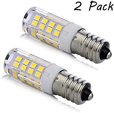 E14 Led Bulb Dimmable, 4W Equivalent 35W- 45W halogen lamps, AC 110V-130V Daylight White 6000K Candelabra Screw base Omni-directional for Ceiling fan, sewing machine, range hood Lighting(2 Pack)