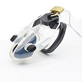 YiFeng Male Electro Chastity Cage Device Belt Restraint Locking Bondage 60 (Clear)