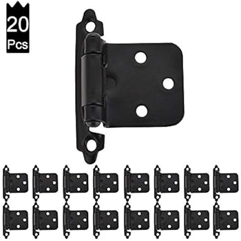 Amazonbasics 1 2 Inch Overlay Cabinet Door Hinges 1 Pair Flat