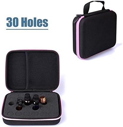 30 Essential Oils Oxford Cloth Carrying Case For 5ml, 10ml and 15ml Bottles, Shockproof, Great for Carry Travel - Blue